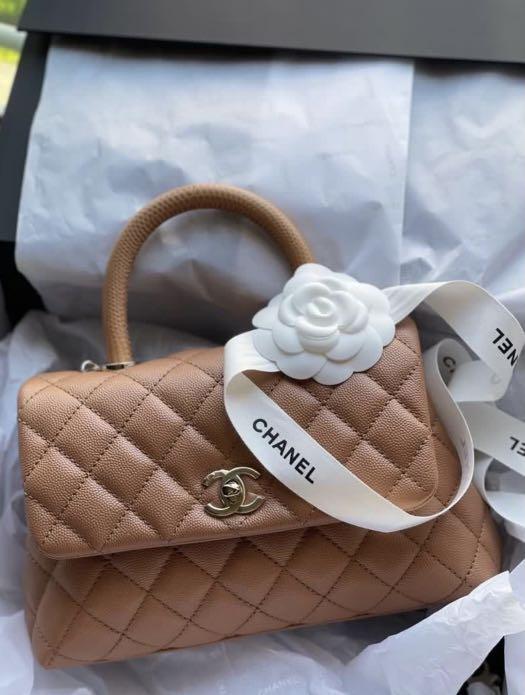 Chanel Coco Handle Bag Medium Caramel - Touched Vintage