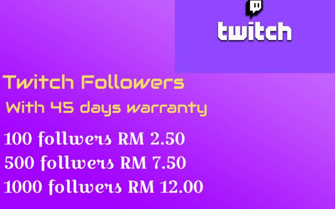 Chepest Twitch Followers With 45 Days Warranty Tickets Vouchers Gift Cards Vouchers On Carousell