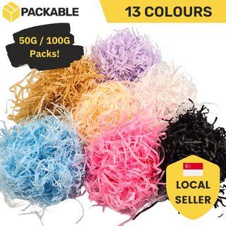 Colorful Shredded Paper - Bags of 50g/100g [Ready Stocks] - 12 Colours