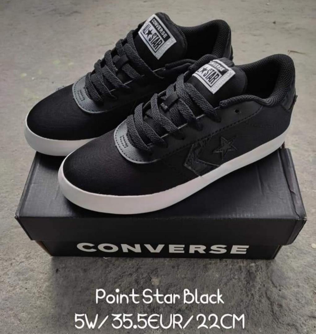 Converse point top star black