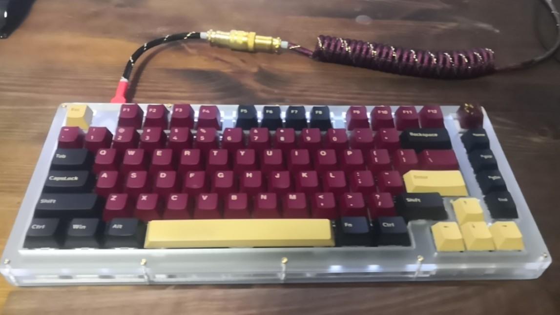 custom stacked acrylic 75 mechanical keyboard, Computers & Tech, Parts