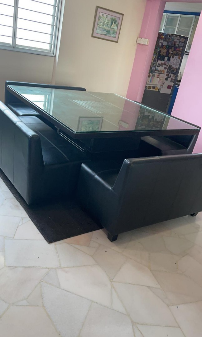 Dining Table with 2 settees, Furniture & Home Living, Furniture, Tables