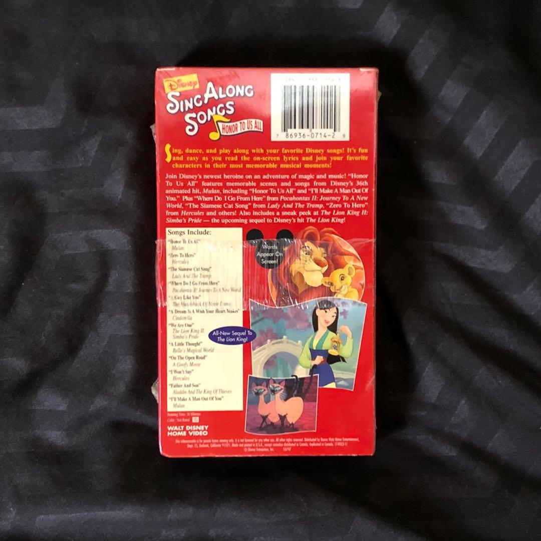 Disney Sing Along Songs VHS (SEALED) (Category: CDs & DVDs) located in Antipolo. Submitted by chanandlerbing (Listing ID 1087671810, Image 3). Description: Rare and collector's item For fans of Disnet animated films Will accept BDO or GCash .
