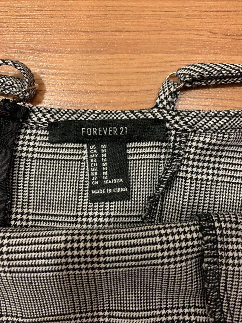 F21 Forever 21 Houndstooth mini dress Women s Fashion Dresses Sets Dresses on Carousell