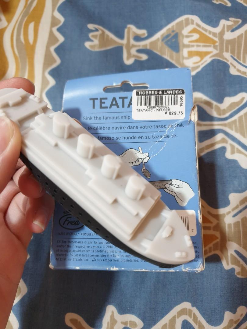 Fred Teatanic Tea Infuser (Category: Coffee & Tea Tableware) located in Taguig. Submitted by misskweezy (Listing ID 1087810895, Image 2). Description: BNIB (Box deformed/damaged due to storage). Unused. Test/check all you want. Firm. Original price already posted. MOP: BPI, GCash, Security Bank, BDO 24hr reservation only. SF care of buyer. no free sf. PIOG.