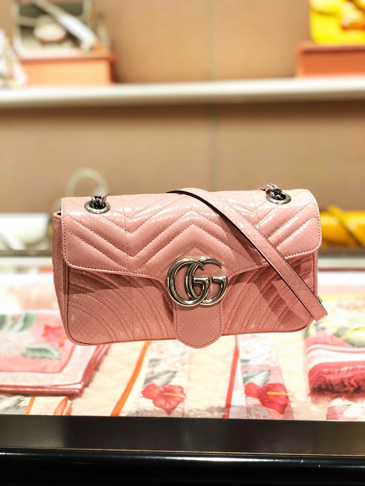 Gucci pink snake bag sale