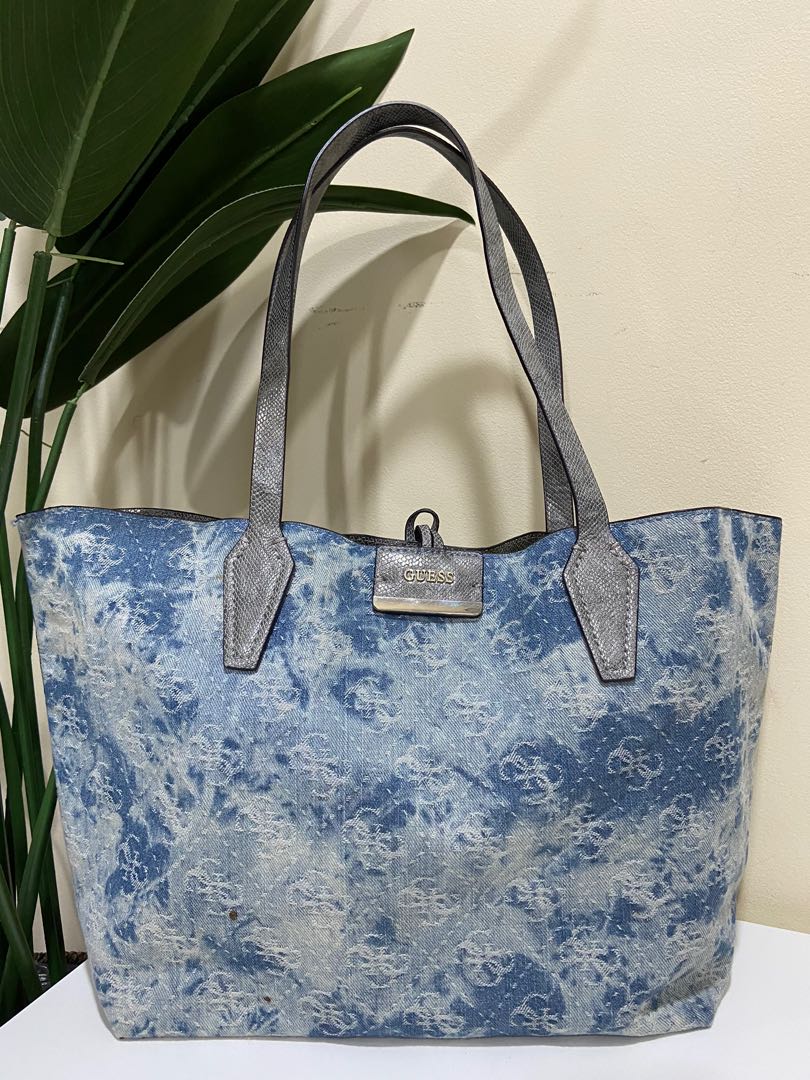 Guess Denim Tote bag, Women's Fashion 