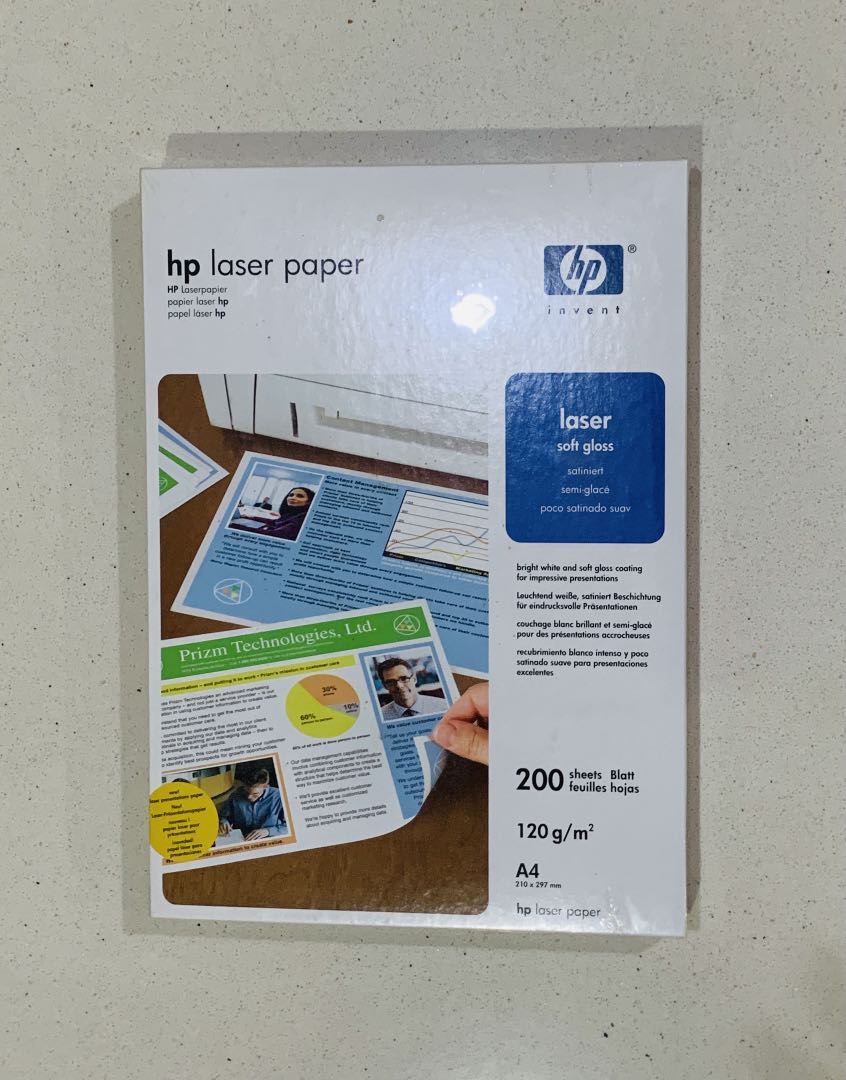HP Laser Paper, Soft Gloss, a4 size, Hobbies & Toys, Stationery & Craft