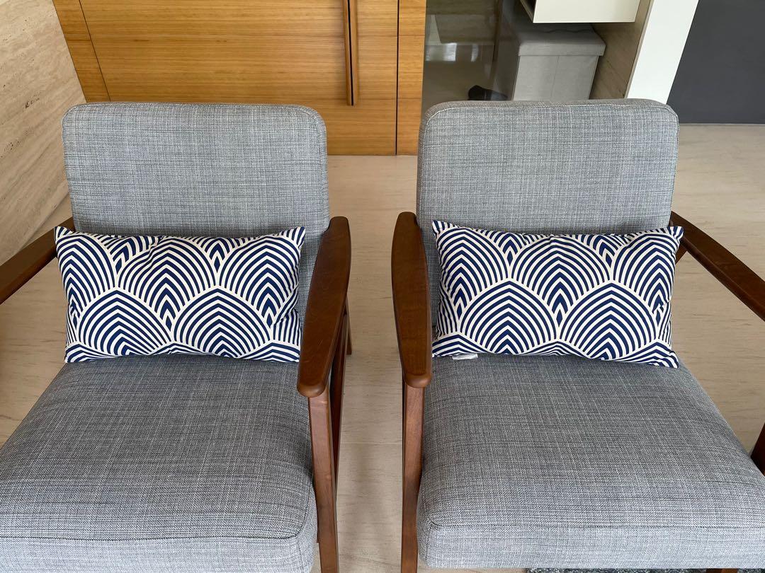 IKEA EKENASET Armchair Rare Color (2 avail) CLEANED, Furniture & Home Living, Furniture, Tables