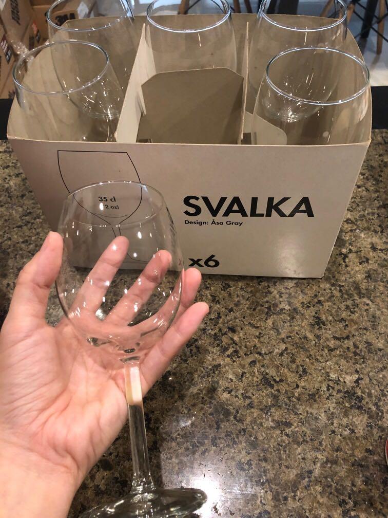 SVALKA Wine glass - clear glass 10 oz