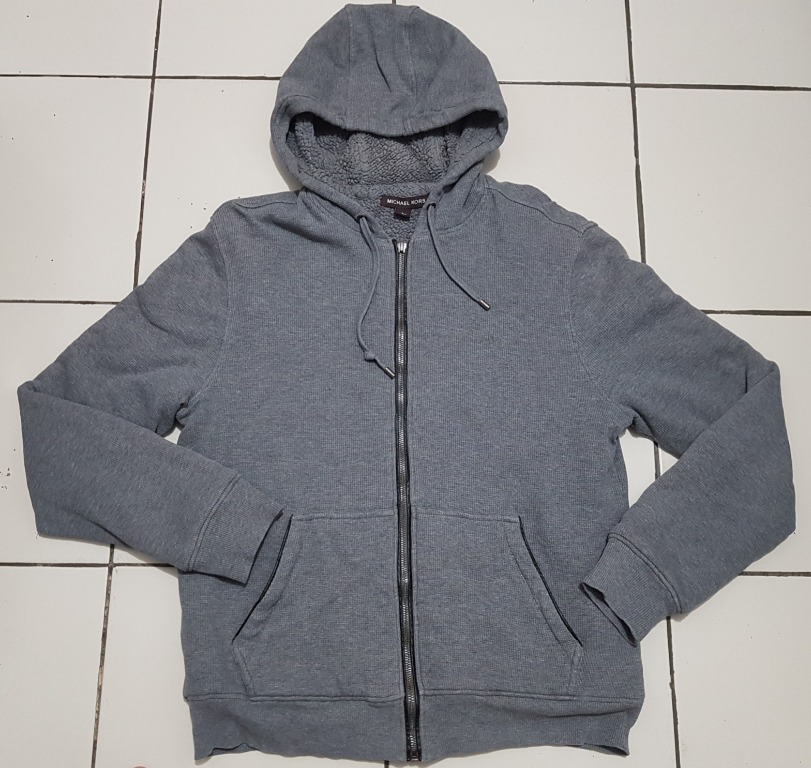 Jaket Zip Hoodie Michael Kors Grey original