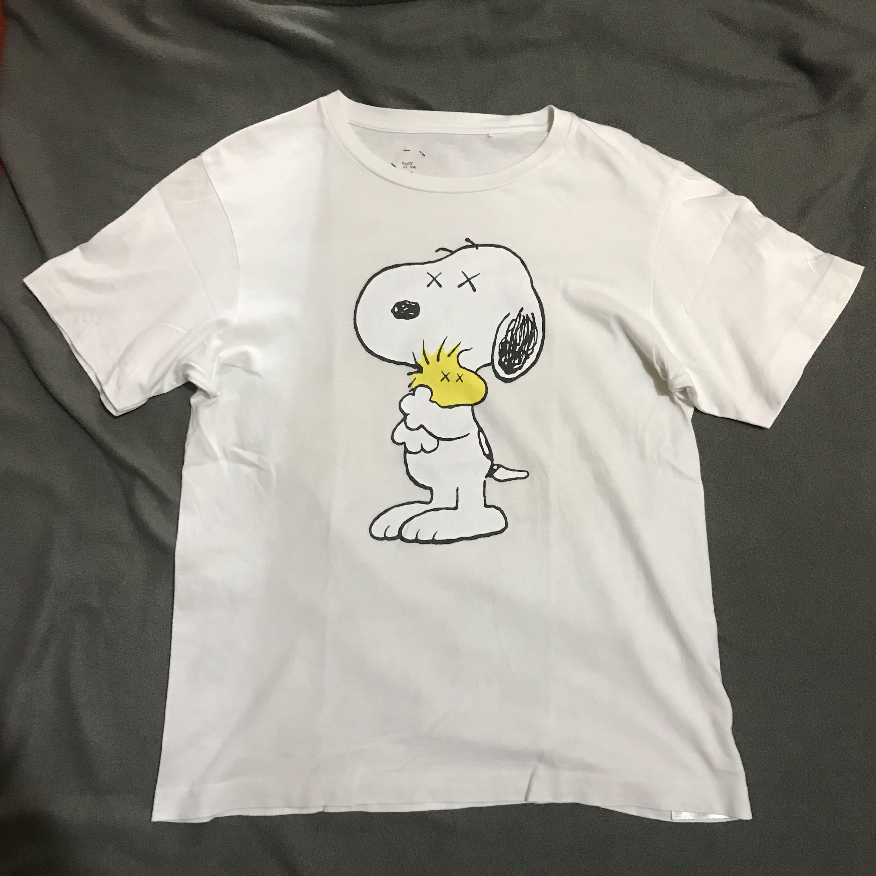 Kaws X Snoopy Uniqlo Shirt Men S Fashion Tops Sets Tshirts Polo Shirts On Carousell