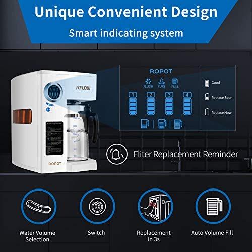 KFLOW Reverse Osmosis System, Countertop RO Water Filter, Tankless