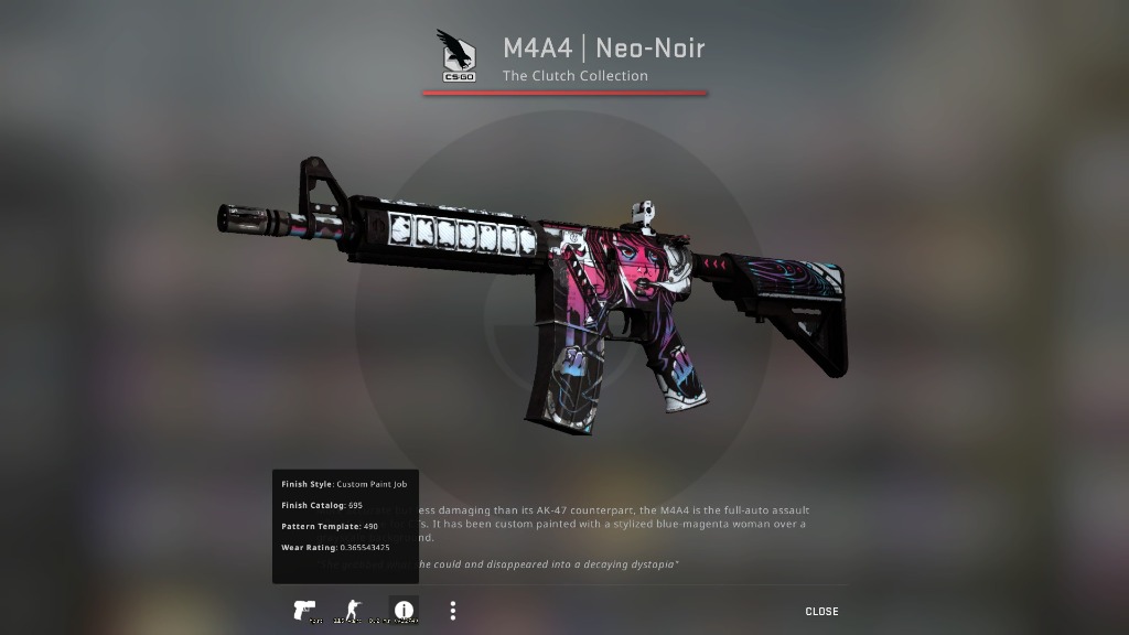 oversvømmelse Byblomst koloni M4A4 Neo Noir FT. CSGO SKINS, Video Gaming, Gaming Accessories, Game Gift  Cards & Accounts on Carousell