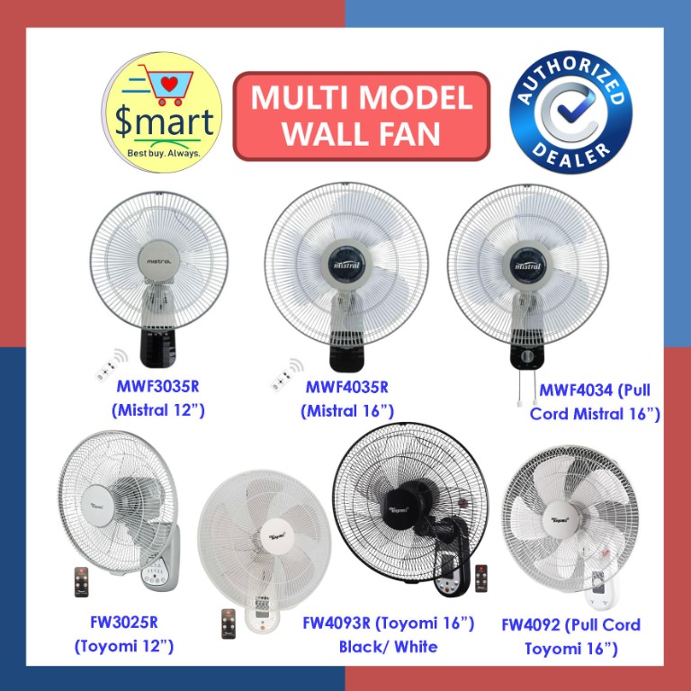 Multi Model Wall Fan, Furniture & Home Living, Lighting & Fans, Fans on ...