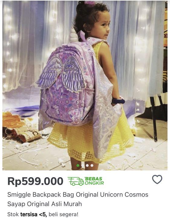 Smiggle Unicorn Wings Backpack Original 
