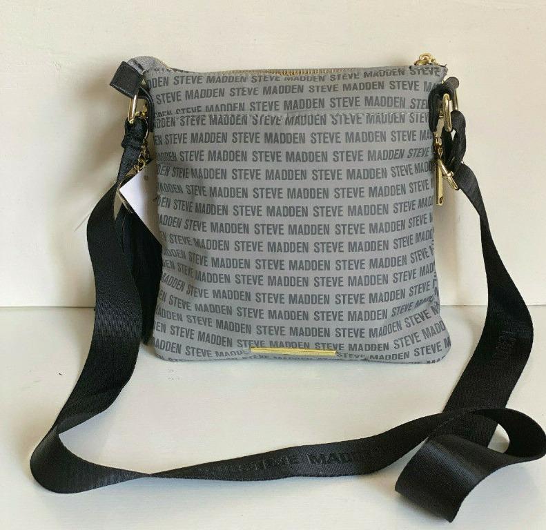 New Steve Madden Grey Gray Nylon Crossbody Messenger Sling Bag Purse 58 Sale Women S Fashion Bags Wallets Purses Pouches On Carousell