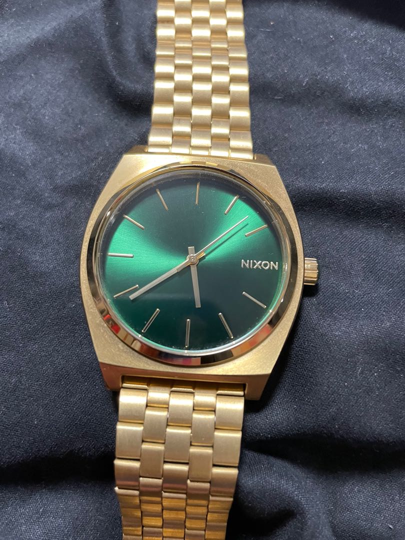 Nixon Time Teller Gold Green Sunray RARE Mobile Phones