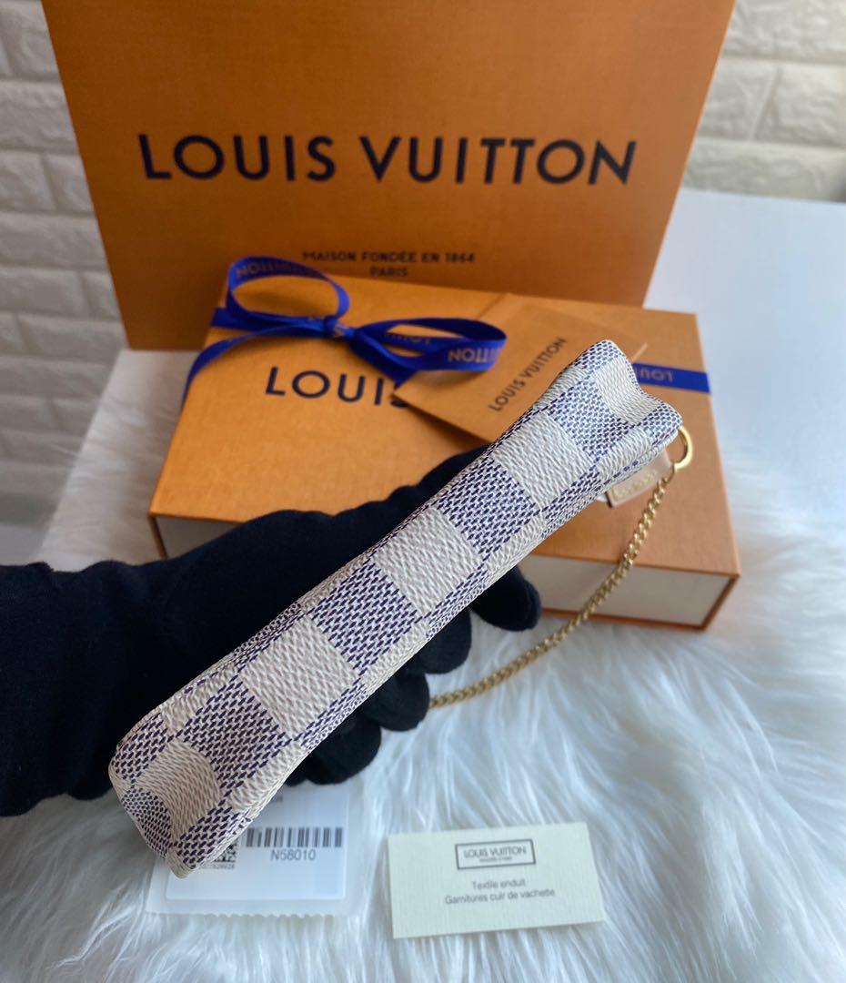 ON-HAND: Authentic Louis Vuitton Mini Pochette Accessoires in Damier Azur  Canvas, Luxury, Bags & Wallets on Carousell