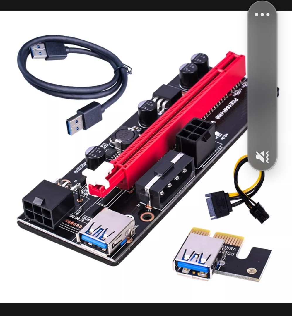 PCIE Riser board GPU Extender Riser, Computers & Tech, Parts