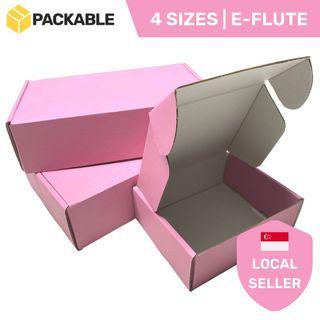 Pink Mailing Box / Mailer Box / Corrugated Cardboard Box - 4 Sizes [Ready Stock]