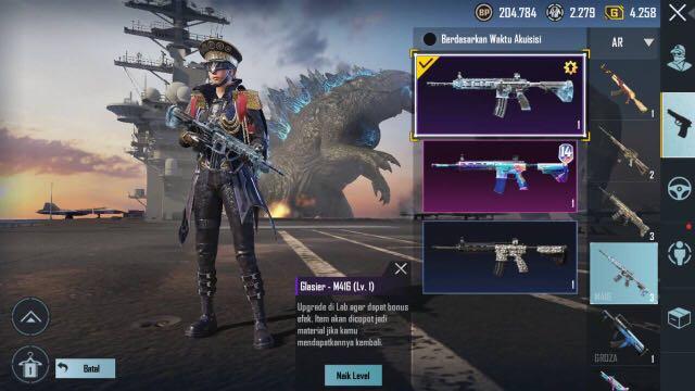 PUBG ACCOUNT GLOBAL M4 ICE FREE UC