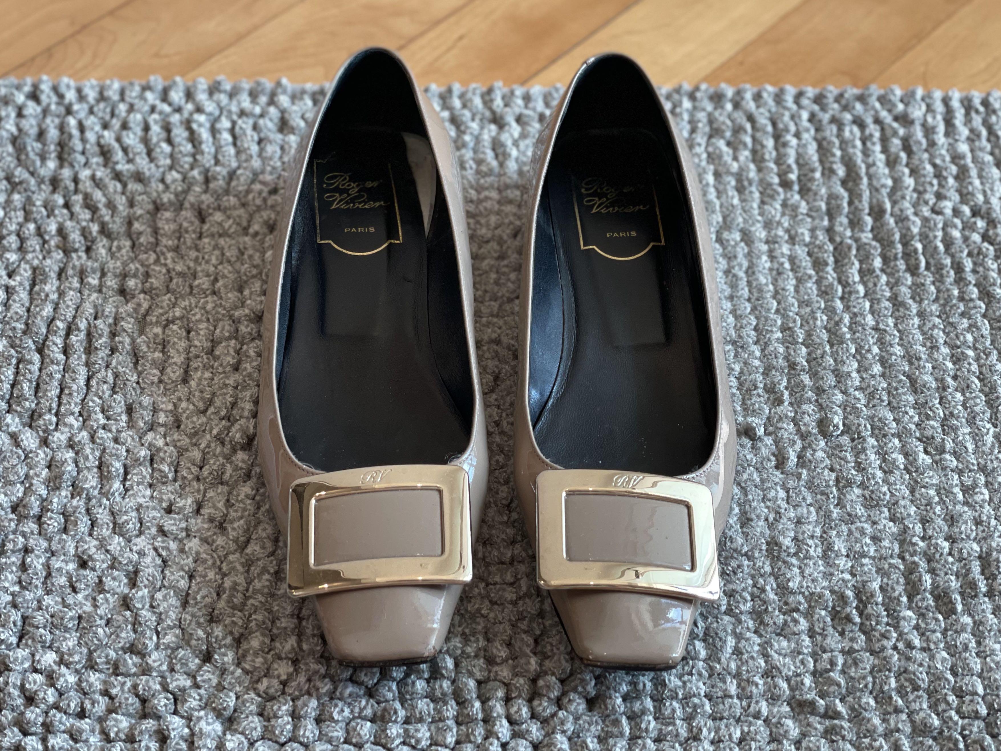 Roger Vivier Belle Vivier 25mm Pump ( Taupe ) Size 37.5, 女裝, 鞋 ...