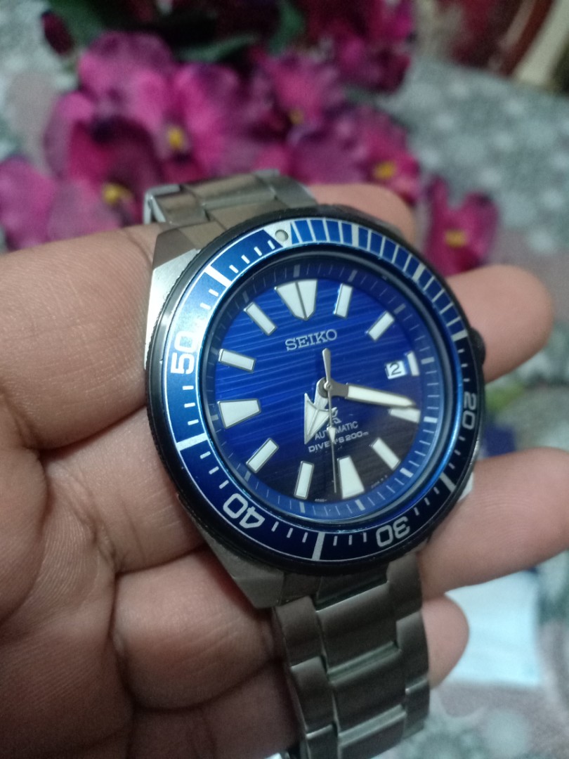 seiko samurai blue lagoon spesel edition, Men's Fashion, Watches &  Accessories, Watches on Carousell