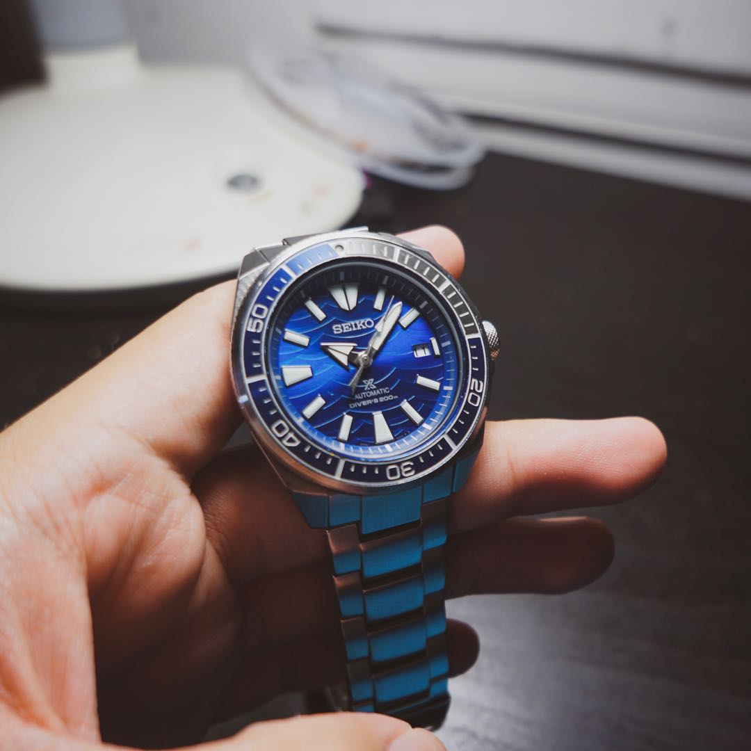 Seiko Samurai Great White Save The Ocean Automatic Watch, Men's Fashion,  Watches & Accessories, Watches on Carousell