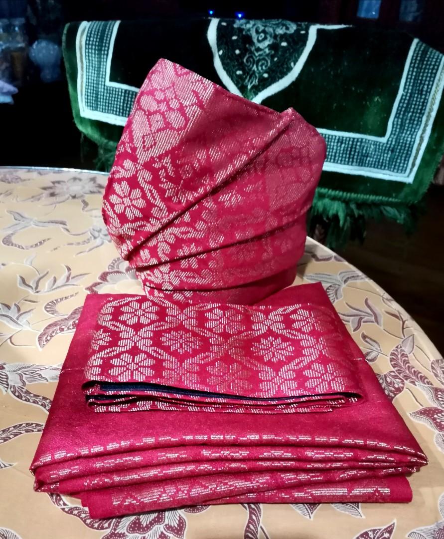 Set Tanjak + Bengkong + Samping, Health u0026 Nutrition, Face Masks