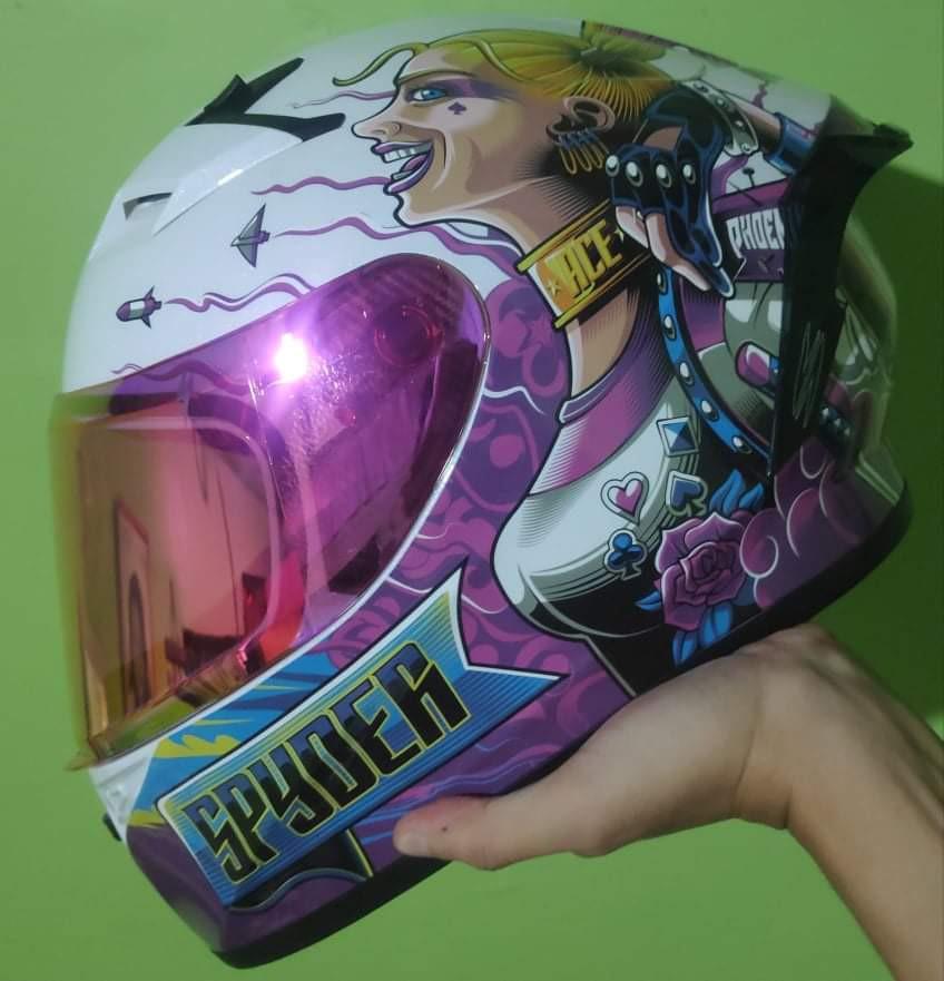 Spyder Phoenix+ ACE (Harley Quinn) Helmet Full face, Motorbikes
