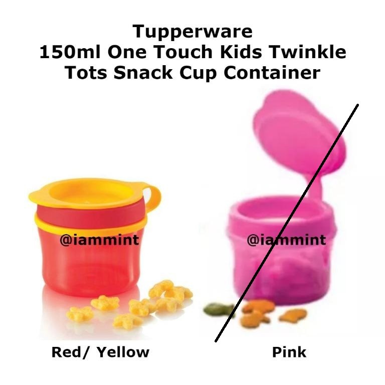 Tupperware 150 ml One Touch Kids Twinkle Tot Snack Cup Container ...