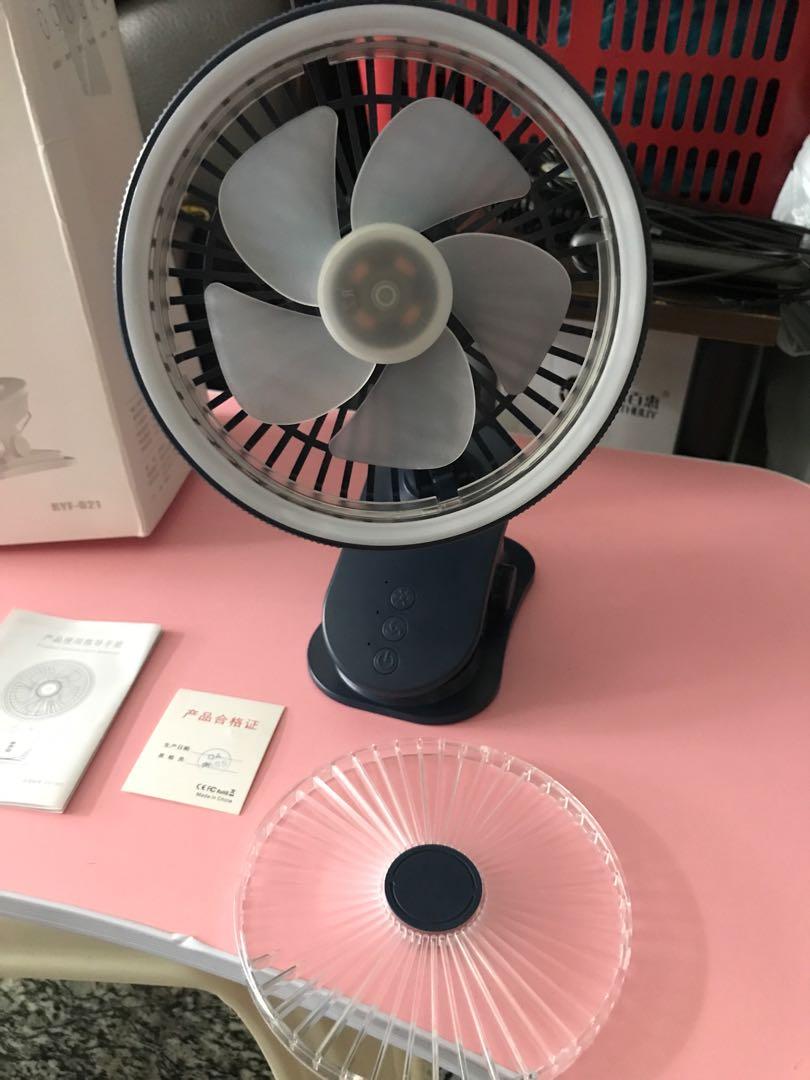 Very New Clip on fan (Can oscillate swing left right), Furniture & Home
