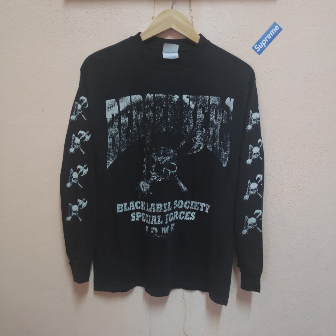 Vintage Distressed Black Label Society Berserkers Metal Band ...