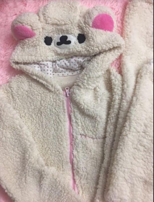 15 MAILED SET Korilakkuma Furry Jacket Hoodie Outerwear Pants Pajamas Nightie Cosplay