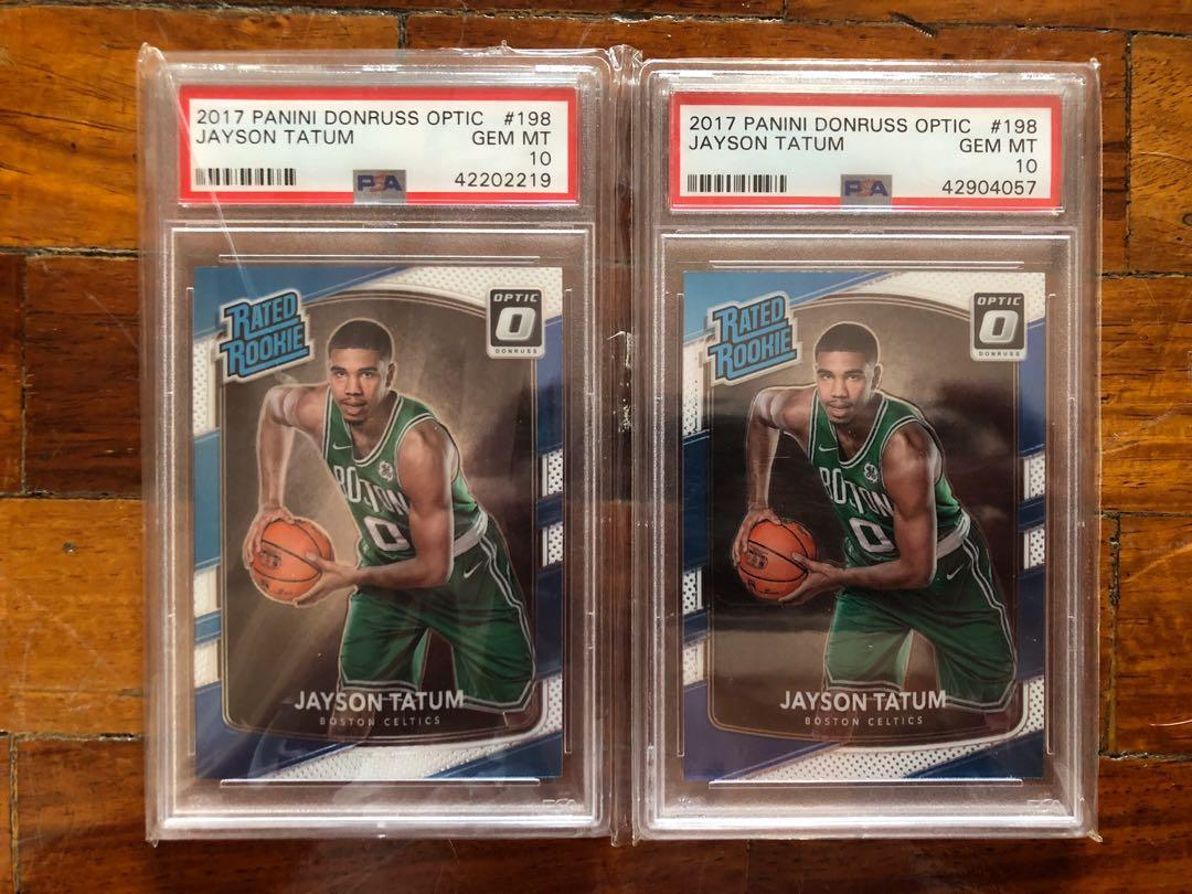 2017 Jayson Tatum Optic PSA 10 (Category: Graded Singles) located in Quezon City. Submitted by jogo19 (Listing ID 1088011864, Image 1). Description: 7k each (1 left) Slightly negotiable, PM for offers Slabs are clean, no issues Cards are in QC Mode of payment: Metrobank or GCash Shipping: Buyer shoulders shipping and chooses courier service..