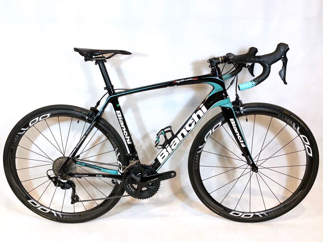 原價2萬 Bianchi Infinito Cv車隊版碳架公路車r7000套件dt350碳輪bianchi貝爾金車隊版52碼碳纖維公路車架shimano 105 R7000套件dt350花鼓自編0011頂級碳圈