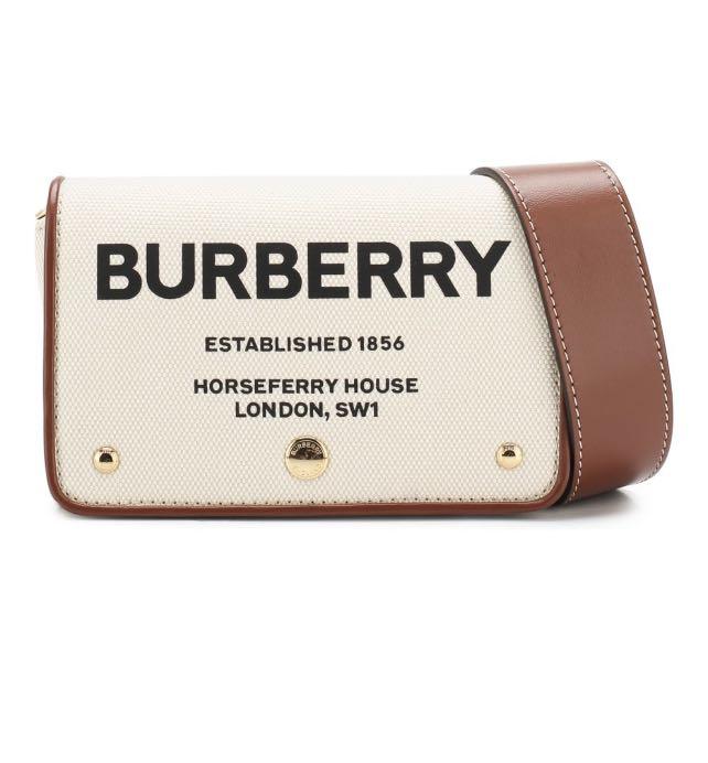 原價$8300 Burberry 8026608 帆布細斜孭袋small Hackberry Horseferry print crossbody  bag, 女裝, 手袋及銀包, 多用途袋- Carousell