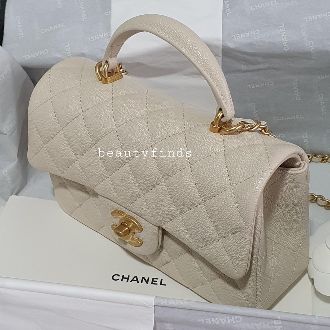 Chanel Mini Top Handle Beige SS21