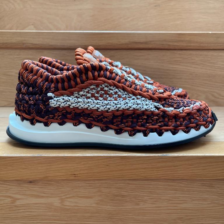 全新] Valentino Garavani Crochet 鈎針編織運動鞋[橙色], 男裝, 鞋