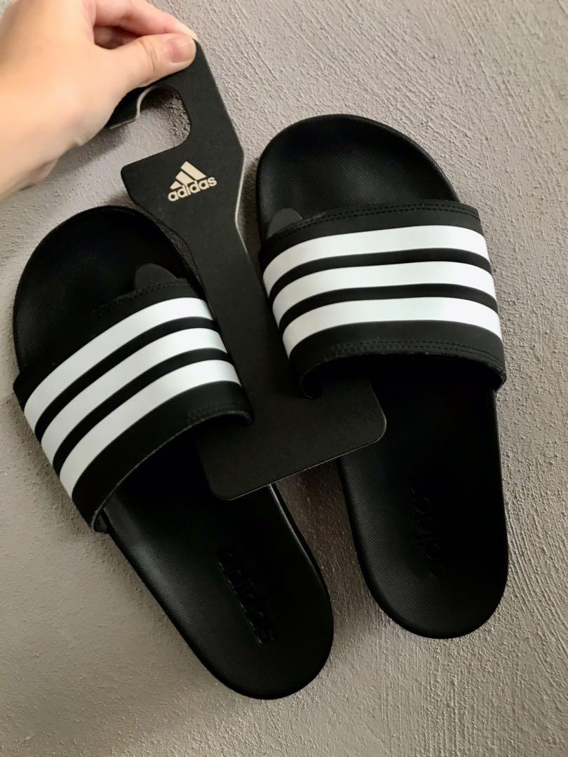 Fluffy adidas slides discount