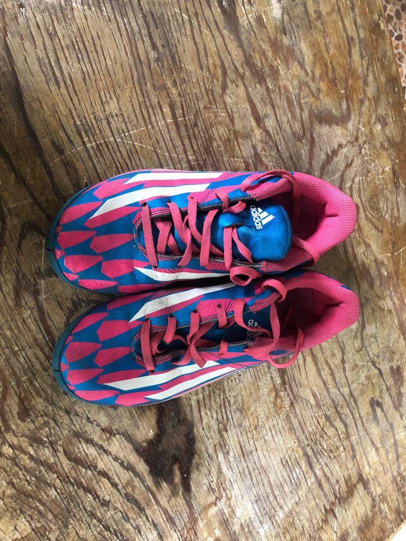 Adidas f5 pink and blue hot sale