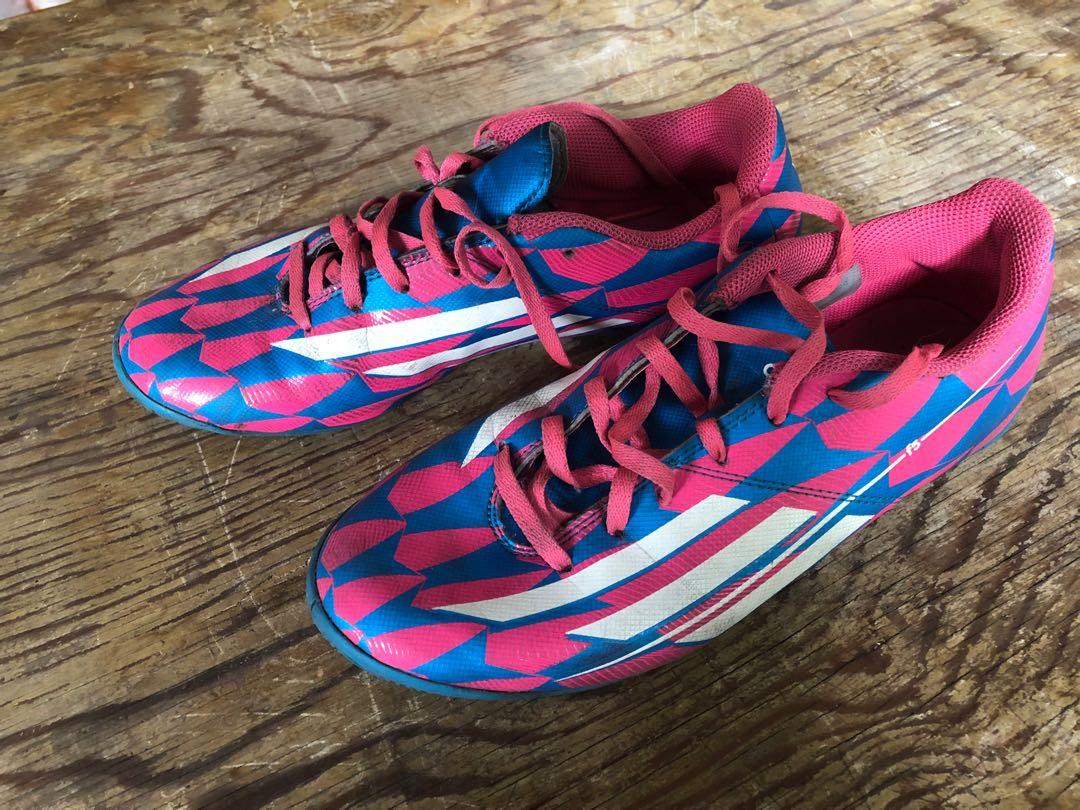 Adidas f5 pink and blue sale