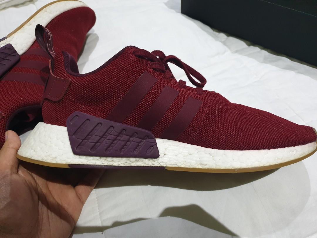Ledig Bitterhed Tilskud Adidas NMD R2 Men's Running Shoes Burgundy/Maroon Chalk CQ2404 size 10.5,  Men's Fashion, Footwear, Sneakers on Carousell
