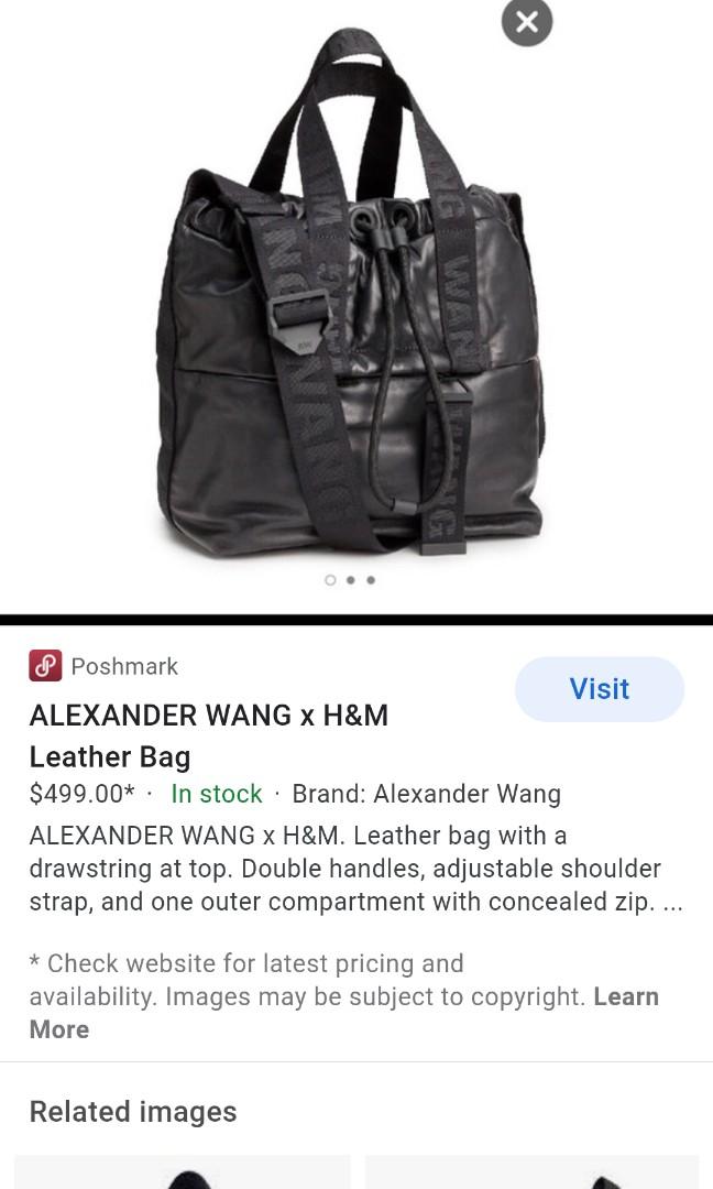 Alexander Wang X H M Leather Bag Drawstring Luxury Bags Wallets On Carousell Alexander Wang X H M Leather Bag Drawstring Luxury Bags Wallets On Carousell