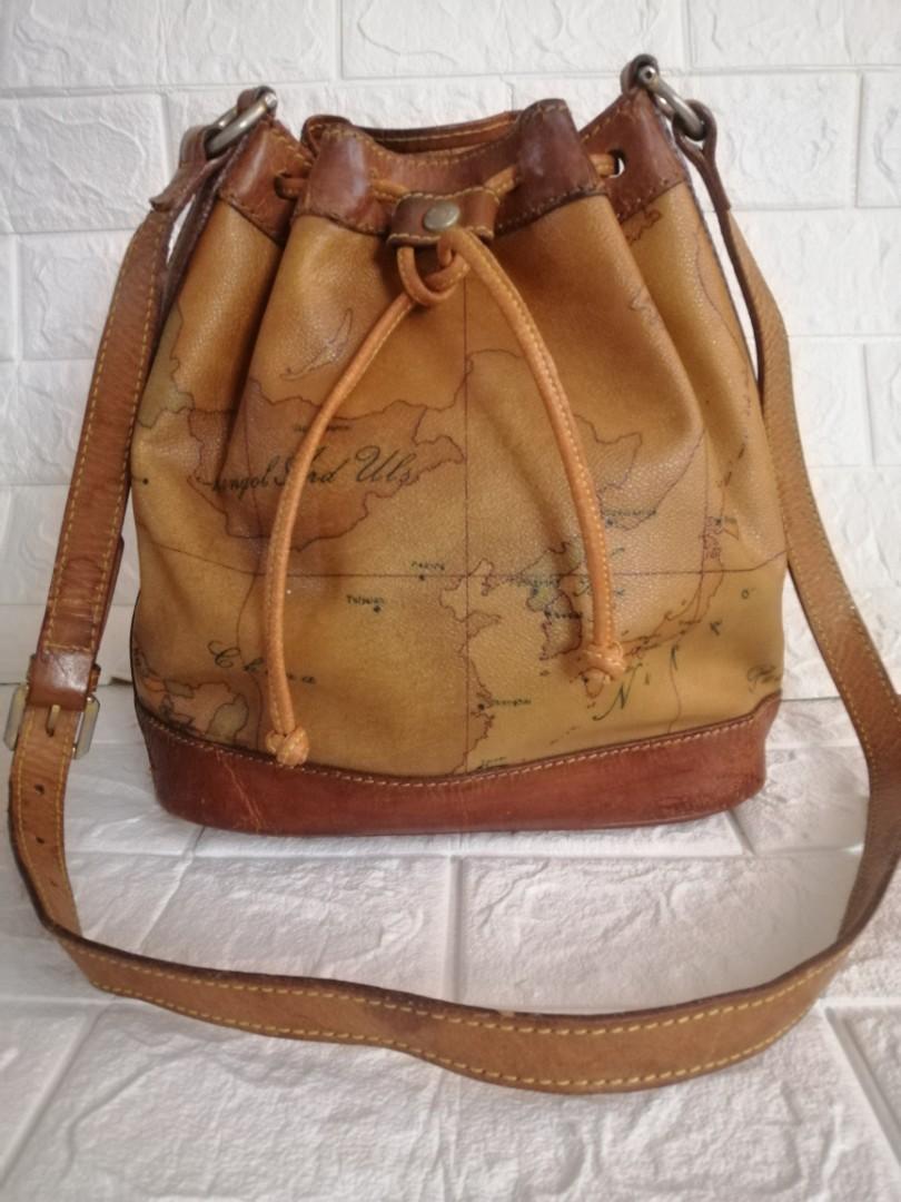 Alviero Martini Classe World Map Bucket Bag Luxury Bags Wallets on Carousell