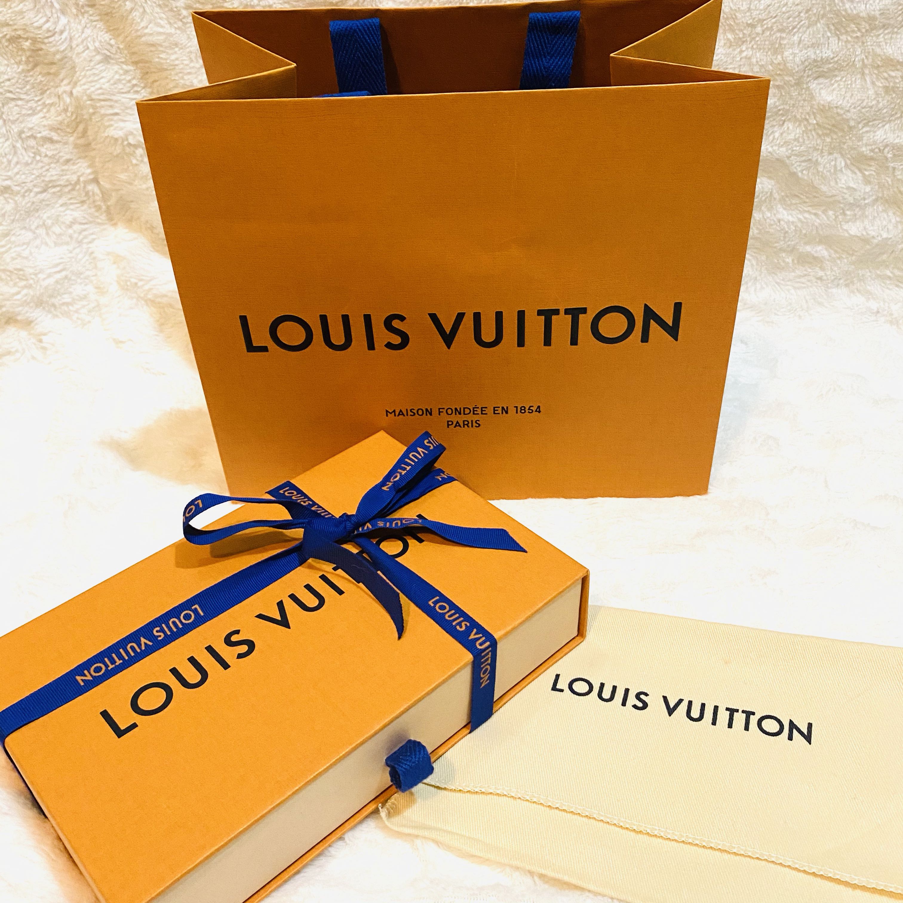 Authentic Louis Vuitton Paper Bag Box Dustbag and Ribbon Set, Luxury, Bags  & Wallets on Carousell