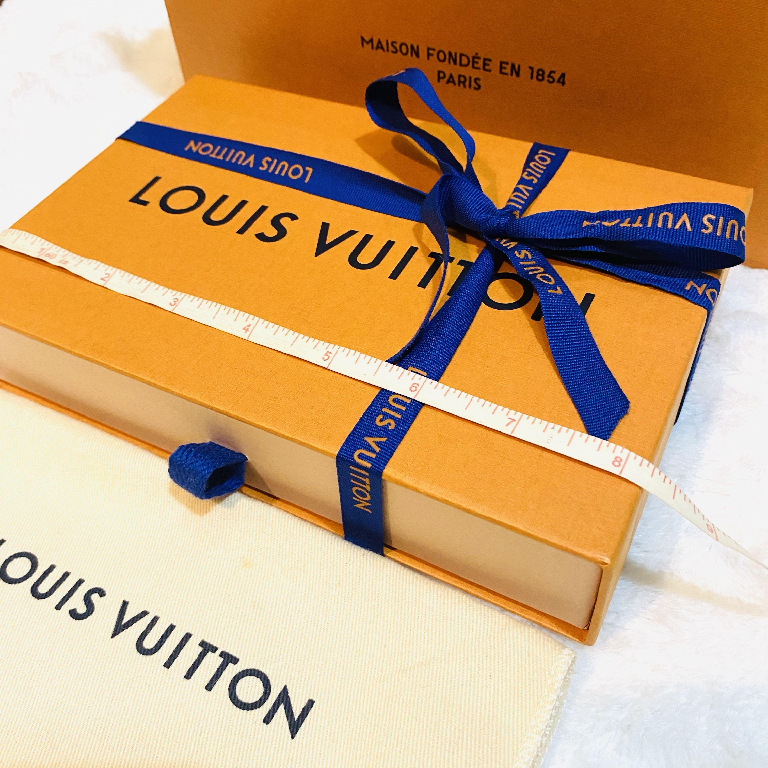 Authe Louis Vuitton empty Box 5.4”x 3.5”x 1”W/Dust Bag ,Paper Bag,Ribbon &  Card.