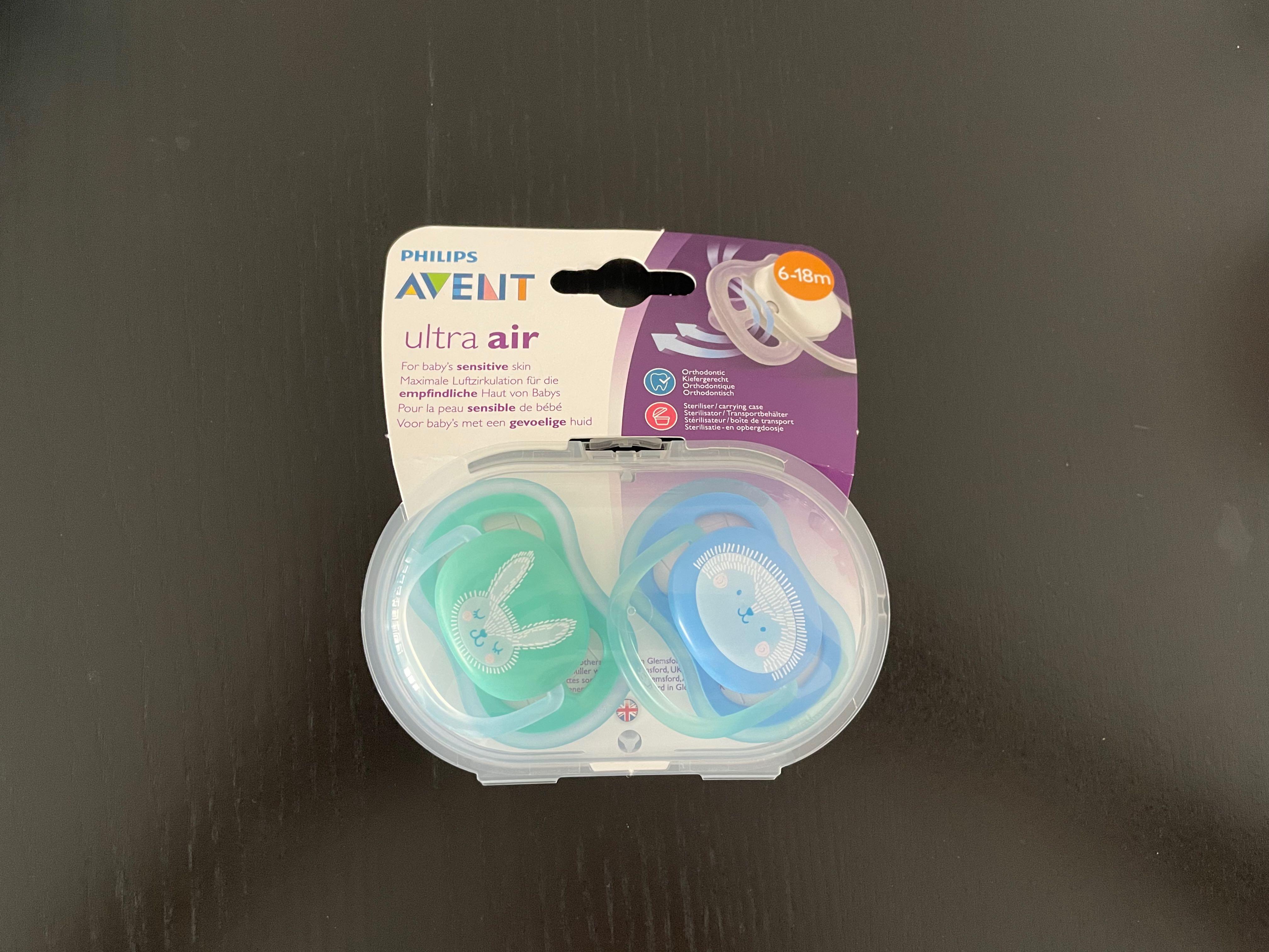 INITIAL DUMMY AVENT AND DUMMY CLIP WINNIE 6-18 MONTHS *CAN BE STERILISED* 