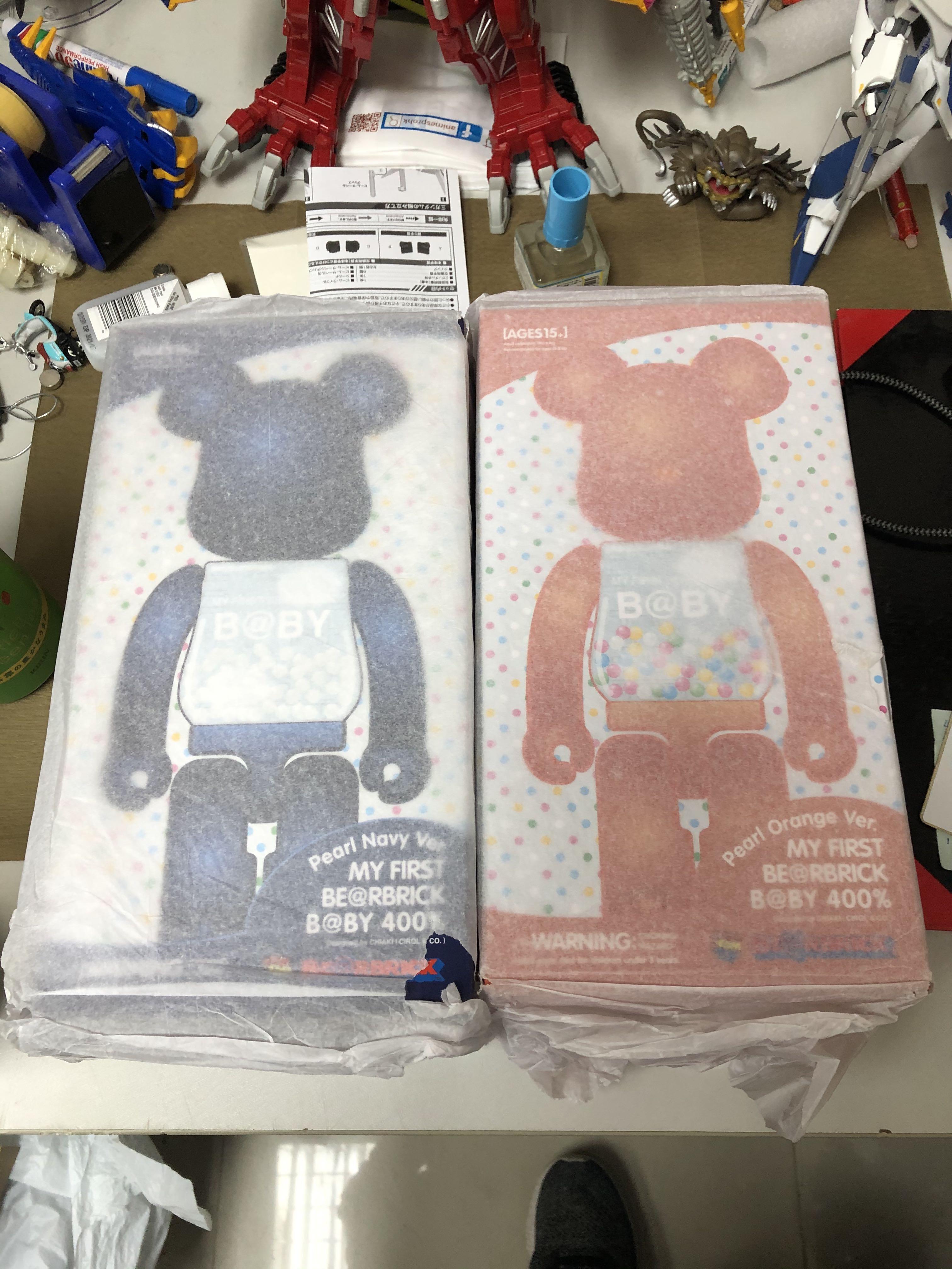 ⬛︎MY FIRST BE@RBRICK Pearl Navy & Orange Bearbrick be@rbrick 400 